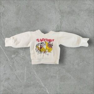 Vintage The Flintstones Sweatshirt Kids 9 Months Cream 1950s 60s Fred Flintstone